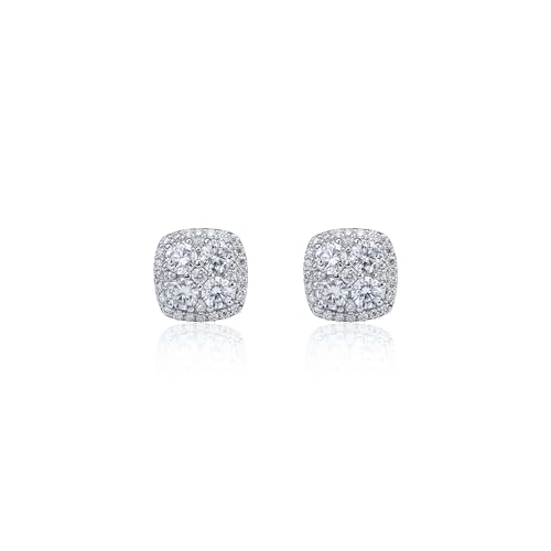 Moissanite Stud Earrings for Men & Women – 925 Sterling Silver, Screw Back, Diamond Tester Approved, Luxury Gift Box Included