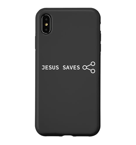 Jesus Saves! Share Node Minimal Text Evangelism Gospel �X�}�z�P�[�X iPhone XS Max �p