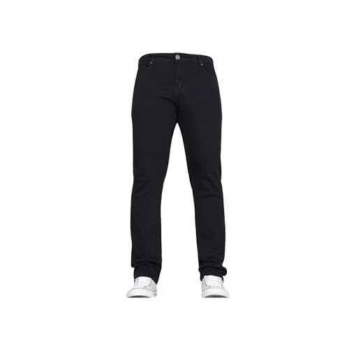 Stretch Jeans Men's Slim Straight 25" Inside Leg Length Extra Extra Short Black Size 34