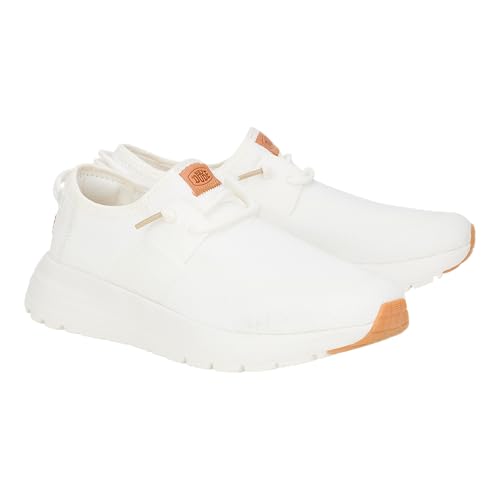 HEYDUDE Women's Sirocco Neutrals, White Size 9 | Lightweight Sneaker by HEYDUDE - Used condition - Image 2