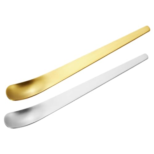 COLLBATH 2pcs Multi Function Stainless Steel Dessert Spoons Portable Ice Cream Tasting Utensils for Weddings Birthdays and Parties and Comfortable Design