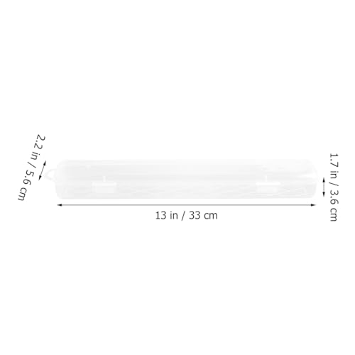 Image of EXCEART Transparent Paintbrush Storage Box 13X2.16X1.37In Portable Watercolour Brush Case Multifunction Organizer Holder for Art Supplies Pens Sundries 3-Pack