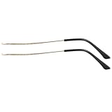 Ciieeo Patillas de Gafas de Repuesto Metálicas 1 Par Color Dorado Resistentes y Cómodas para Reparación de Patas de Gafas de Sol y Lectura