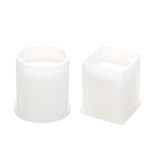 Gwxevce DIY Cristal Époxy Moule Carré Cylindrique Grand Miroir Plume Petit Pot De Fleur Moules Cover