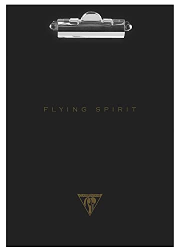 Clairefontaine 116032C, A 23x33cm Cardboard Clipboard, Dragonfly design Black Maya Paper with Gold Screen Printing