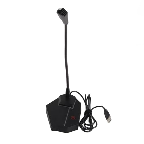 Ewxdghy Microfono a collo d'oca per computer, microfono da tavolo a condensatore USB con illuminazione RGB, acquisizione audio a 360 gradi e disattivazione audio One Touch per conferenze,
