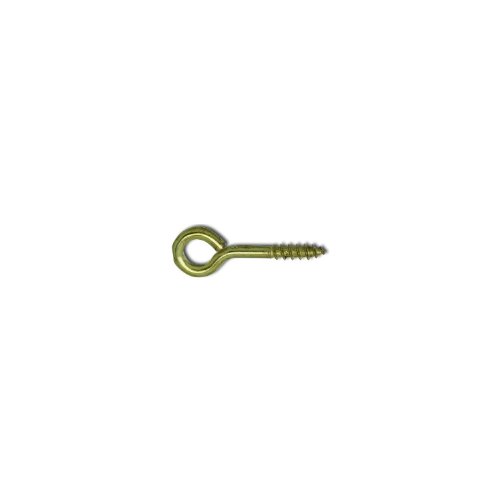 Preisvergleich Produktbild 200 Stk. Ringschraube mit Holzgewinde 5x12 Stahl vermessingt