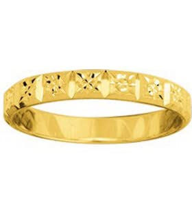 Alliance Mariage Or Jaune 18k LWISA bague anneau classique 3mm taille 62