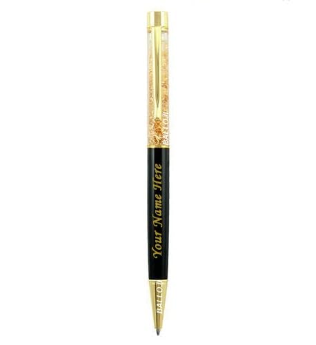 Image of Personalized /Customized Pen With Name Engraved Metal Pen For Gifting with Box, Name Printed On Body (Golden) (Pack of 1) With Pkastic Box