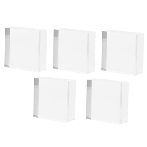 HOOTNEE Acrylic Blocks Display Holder Square Base for Jewelry Display and Selling
