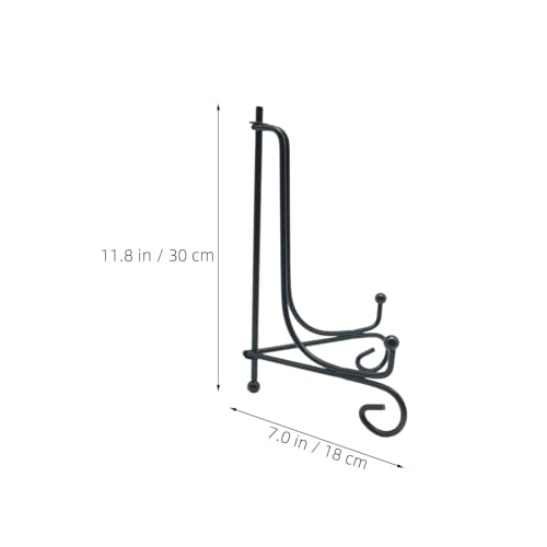 Chevalet de table en fer noir robuste pour présentation de standing