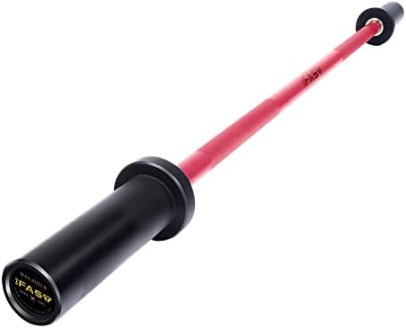 Barra de barra olímpica, barra de peso cromada sólida de 1,8 m co...