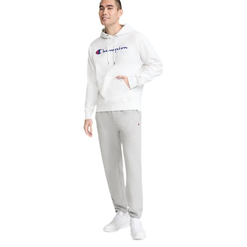 Champion Men's Fleece Script Logo Hoodie (Reg. Or Big & Tall)