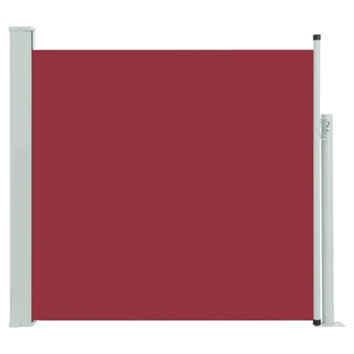 vidaXL Seitenmarkise Ausziehbar Sonnenschutz Sichtschutz Windschutz Seitenwandmarkise Seitenrollo Markise Balkon Terrasse Garten 170x300cm Rot