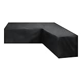 copertura per divano a forma di l copridivano impermeabile antipolvere copertura protettiva divano angolare coperture per mobili giardino esterno casa spostare,nero,155x95x68cm