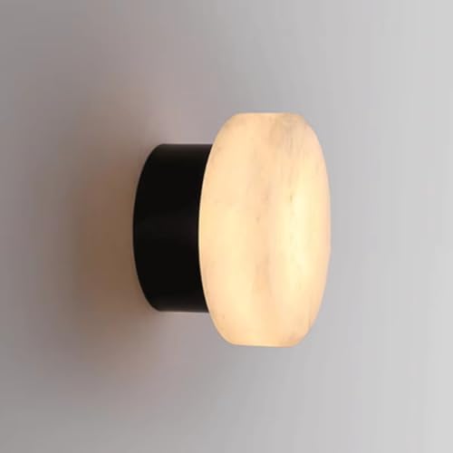 Lámpara de pared de mármol natural redonda LED para dormitorio estilo nórdico 4