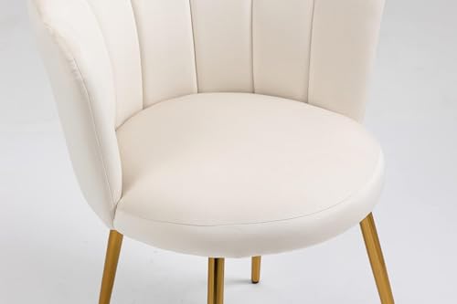 Image of Set of 2 Accent Chair for Living Room | Modern Armchair in Soft Velvet Fabric with Sturdy Legs | Premium Chair for Home Living Room Bedroom Restaurent | (Flower Design, White)