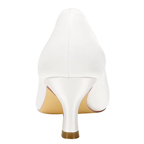 Emily Bridal Ivory Bridal Shoes Kitten Heel Pumps Square Toe Slip-on Wedding Shoes4