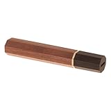 Operitacx Achteckiger Ersatzgriff aus Braunem Rosenholz für Japanische Kochmesser Wa Griff Geeignet für Gyuto und Santoku Messer Reparatur