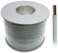 1000ft 4-Conductor Bulk Phone Cable, 28AWG, Silver Satin, CCA - Distributed by NAC Wire and Cables