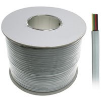 1000ft 4-Conductor Bulk Phone Cable, 28AWG, Silver Satin, CCA - Distributed by NAC Wire and Cables
