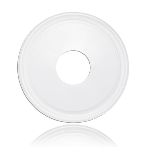 Image of Molded Nylon Ceiling Medallion for Light Fixtures and Ceiling Fans White 13 inchOD x 4 inchID x 1-1 /8 inchP (Fits Canopies up to 10-1 /2 inch)