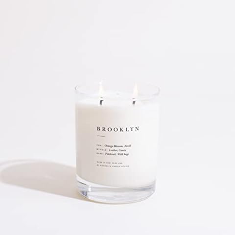 Brooklyn Candle Studio Brooklyn Classic 2 Wick Candle - Luxury Scented Candle, Vegan Soy Wax, Hand Poured in The USA, 70 Hour Slow Burn Time - 13oz Cover