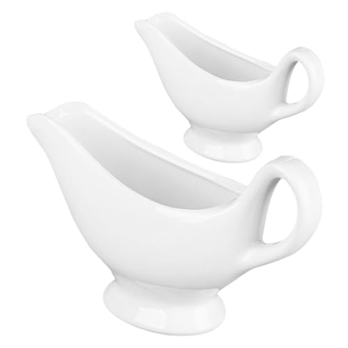 GLEAVI 2Pcs Sauce Dispenser Multi Function Condiment Cup for Gravy Smooth Design for Outdoor Dining Restaurants Family Meals Nonslip Base present