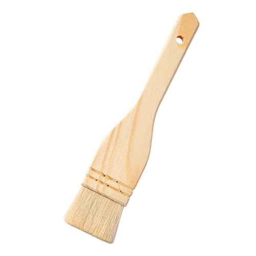 FELTECHELECTR Cepillo para Barbacoa con Mango De Madera Pincel De Cocina para Repostería Untar Salsas y Aceite Parrilla Herramienta Resistente y Práctica para Cocinar y Hornear