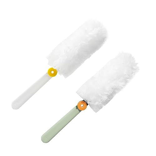 PEPLAYTAL 2Pcs Electrostatic Duster for Dust Removal Lightweight Household Cleaning Supplies for Desktop and Home Use Absorbs Dust Without Lifting Ash