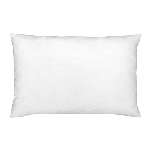 Riva Paoletti 100% Finest White Duck Feather Cushion Inner Pad, 30 x 50cm, Cotton, White