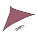 Relaxdays Toldo Vela, Triangular, Cóncavo, Poliéster, Repelente al Agua, con Cuerdas Tensoras, 3x3x4,25 m, Rojo Vino