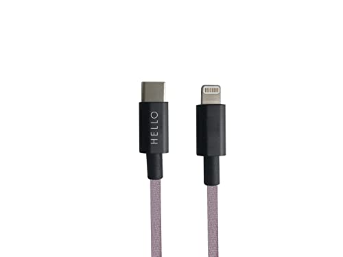 Design Letters Cable USB C a Lightning 1 Meter | Cable iPhone Cargador MFi Certificado | Carga Rápida Tipo C Certificada CE | Carga Rápida para iPhone | Cable Tipo C a Lightning | Favourite Cable Cover