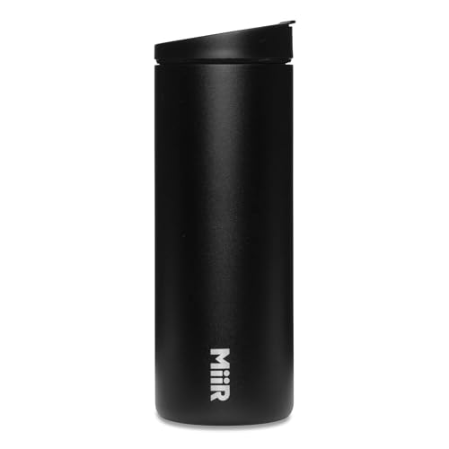 MiiR Flip Traveler 16oz - Double-Wall Vacuum Insulated with Leakproof Flip Lid, BPA-Free Stainless Steel Construction, Insulated Tumbler for Hot or Cold Drinks