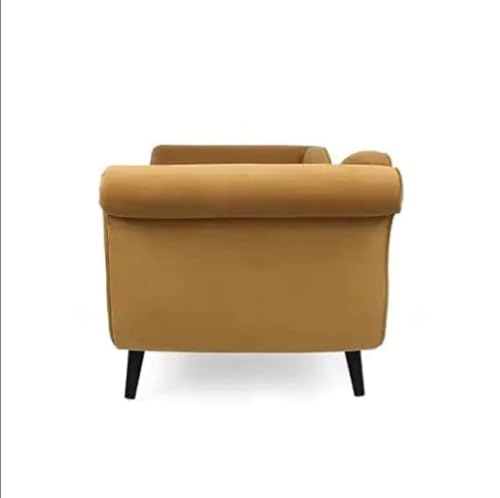 Image of Lazy Couch and Reclining Sofa /Recliner Chaise Longue /Fabric recliners /for Bedroom /Living Room /Office Reception Recliner Lounge Sofa and Armchair (Camel Brown)