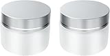 Amcbkyea 2er Set Creme behälter, 50ml Cremedosen zum Befüllen, Kleine Glas Döschen mit Deckel, Cremetiegel Creme Dosen zum Befüllen, Salbentiegel Glastiegel mit Deckel für Reise, DIY, Aufbewahrung