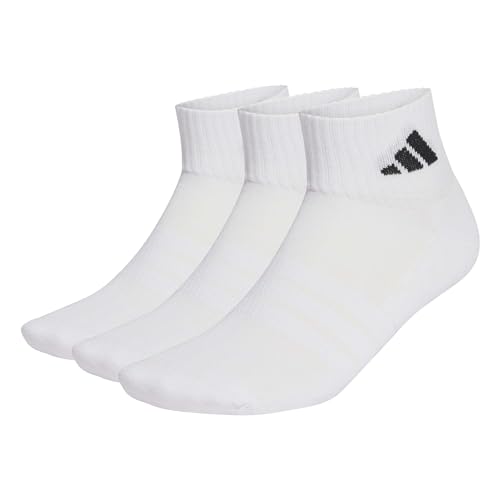 adidas Unisex Cushioned Sportswear Ankle Socks 3 Pair Pack white/white/black 6.5-8