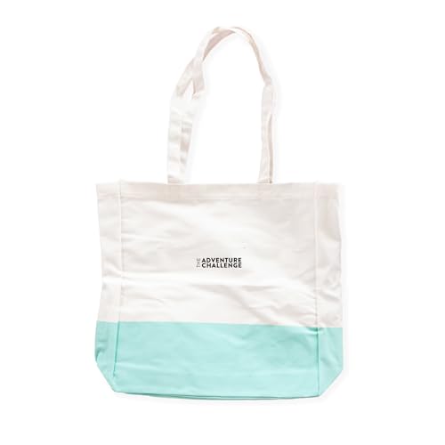 Large Canvas Tote Bag – Reusable Cotton Grocery Shopping Bag, Durable Eco-Friendly Shoulder Tote for Travel, Beach, Gym - By The Adventure Challenge