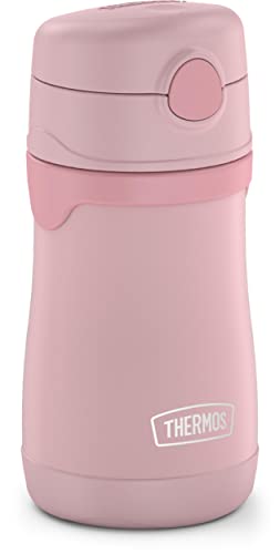 Image of THERMOS BABY 10 ounce Stainless Steel Vacuum Insulated Straw Bottle, Rose