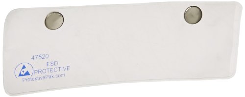 Image of Protektive Pak 47520 25 Piece Polyethylene Dissipative Card Holder Set, Insert Size 6 inch Length x 1-1 /2 inch Width, 6mil Thick (Pack of 2)