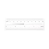 HARFINGTON Film Flexible 4 Inch 0.1mm Scale PET Plastic Folding Straight Ruler Calibration Soft Ruler Measuring Tool for Factory, Transparent