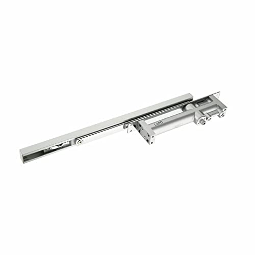 LAPO Premium Automatic Hydraulic Double Speed Aluminium 32 MM Concealed Door Closer with Pelmet Arm Wooden Door Closer with Fitting Set for All Door Weight Up to 60 to 80 Kg (Silver Finish)