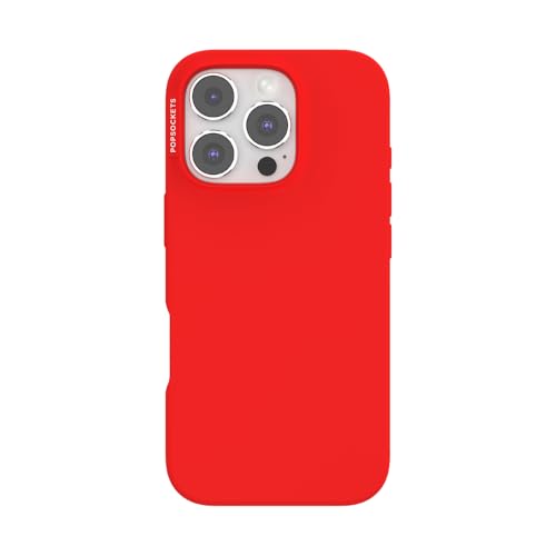Image of PopSockets iPhone 16 Pro Case Compatible with MagSafe, Phone Case for iPhone 16 Pro, Wireless Charging Compatible, Case Only - Rosso