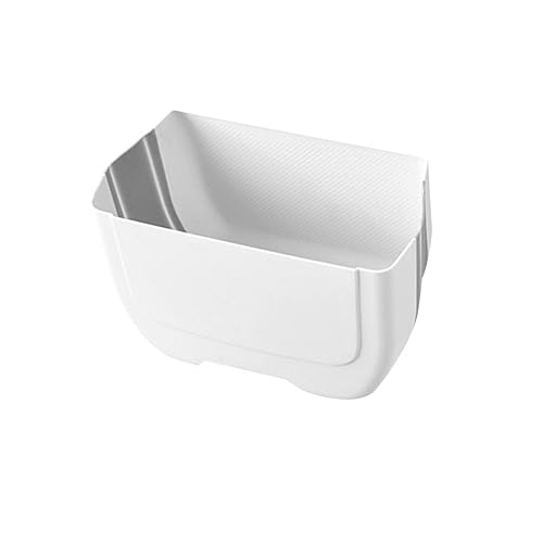 FONDOTIN Car Hanging Storage Box Plastic Organizer for Car Home Trash Can for Organizing Items White Color for All Vehicles