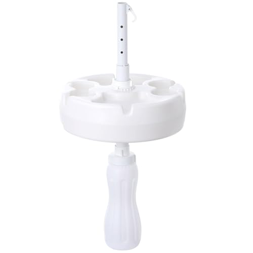 Conderyang Floating Umbrella Stand with Table Tray and Cup Holder for Beverage Drinks Snacks for Beach Umbrella Shades up to 4 Pounds Summer Swimming Pool