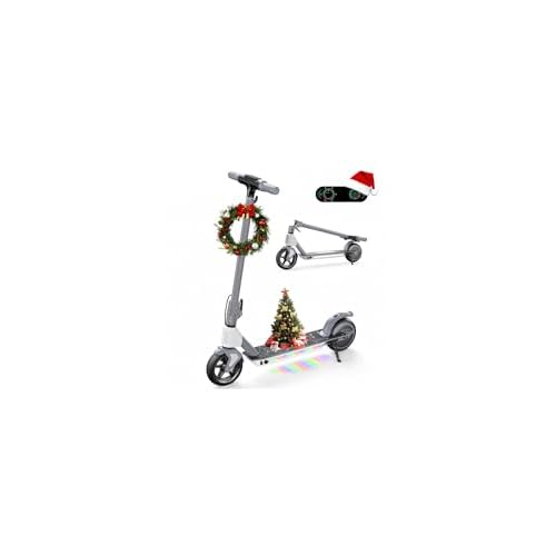 ECOROAD Kids Electric Scooter,200W Motor & 9 Miles Range,Up to 12 MPH,Dual Brake System,Bluetooth Music & Foldable & Adjustable Height for Kids Ages 6-12 EK7-Gray