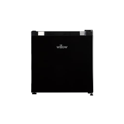 Willow WMF46B 46L Mini Tabletop Fridge with Adjustable Thermostat Reversible Door - Black