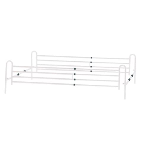 Cura Farma Sponde da Letto Telescopiche - Coppia di Sponde Letto con Struttura in Alluminio Universali Per Anziani Allettati Di Sicurezza Degenza