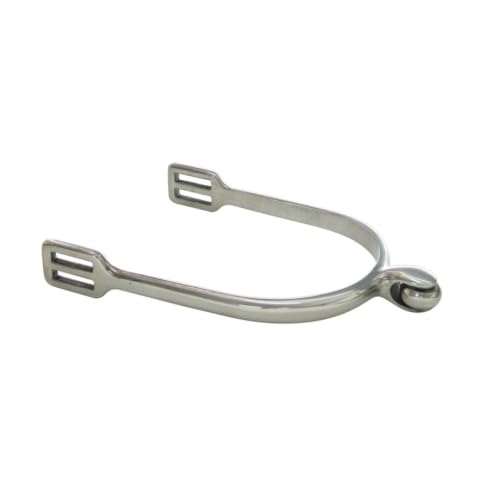 AJ Tack Ladies Roller Rowel English Spurs, Stainless Steel, 15mm Shank