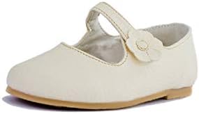Subibaja Merceditas - Mary Jane with Elastic Strap Flat Dress Shoes for Toddlers | Little Girls I23 Ivory